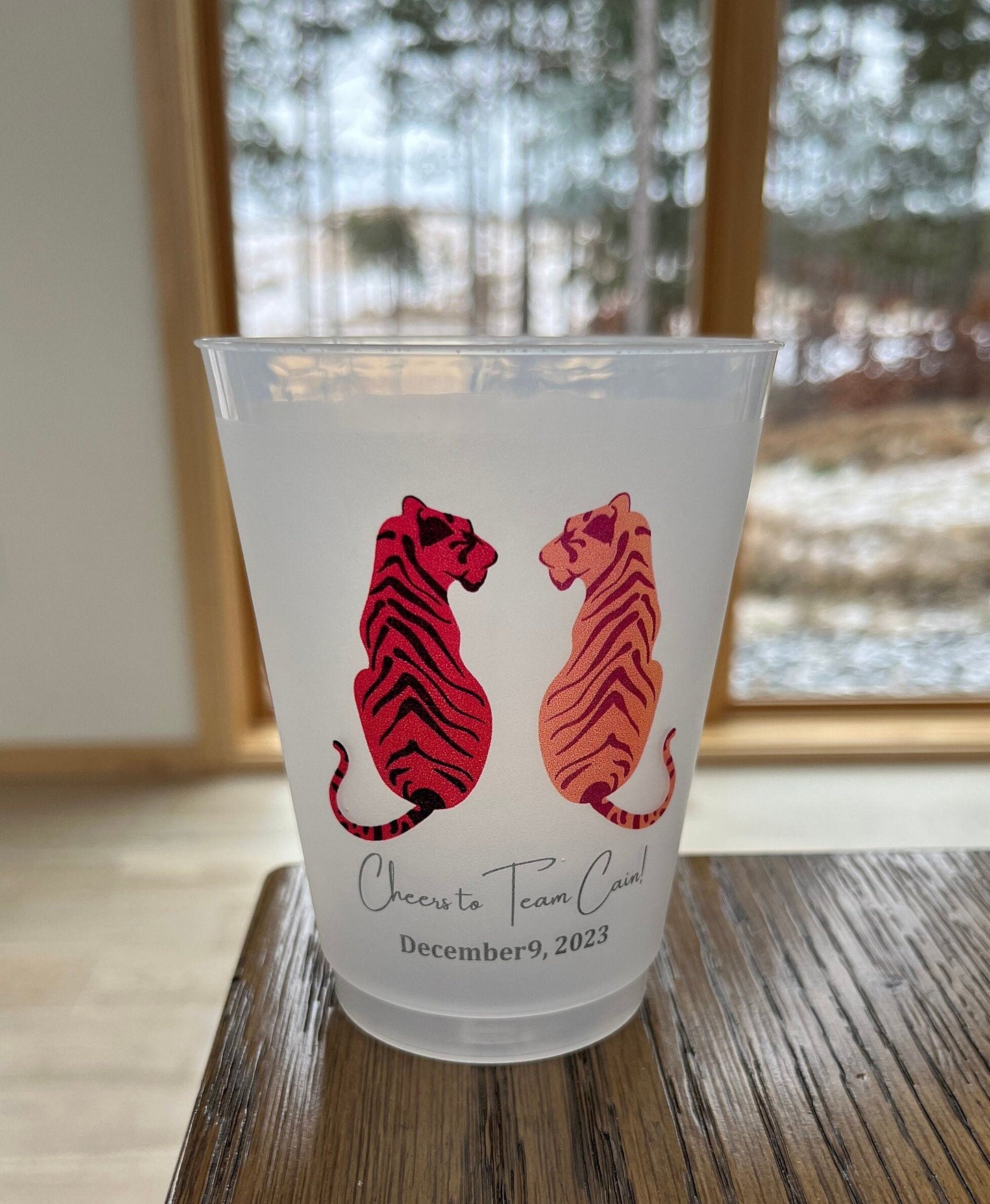 16oz Personalized Frost Flex cups, one lucky duck, first birthday, custom printed