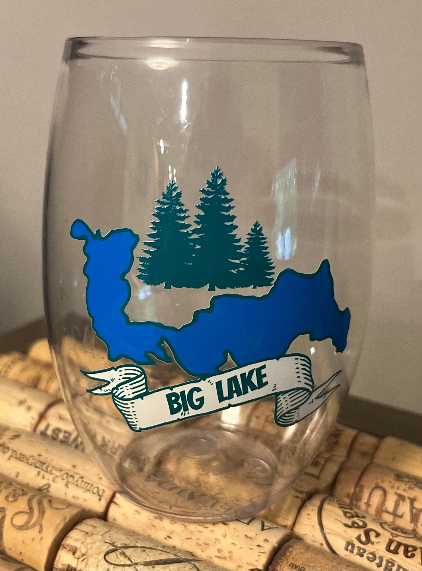 Lake Life - 16oz personalized Tritan stemless plastic wine glasses, gifts for her, gifts for him, housewarming gift, shatterproof, boat cups