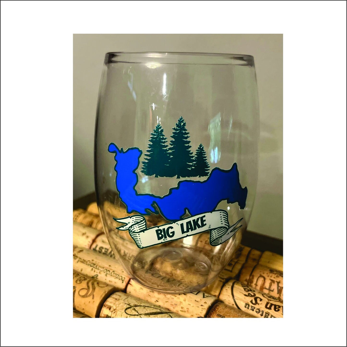 Lake Life - 16oz personalized Tritan stemless plastic wine glasses, gifts for her, gifts for him, housewarming gift, shatterproof, boat cups