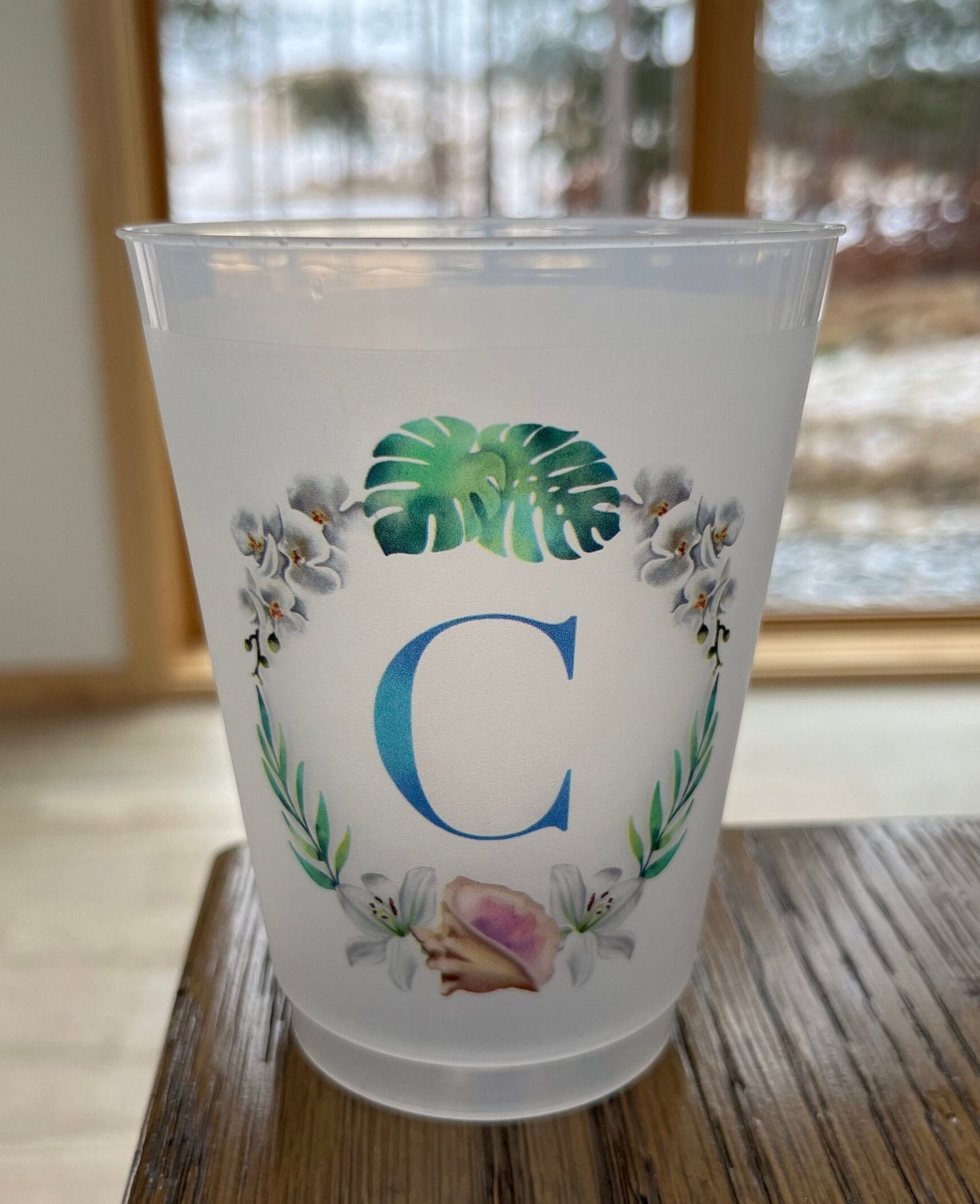16oz Personalized Frost Flex cups, one lucky duck, first birthday, custom printed